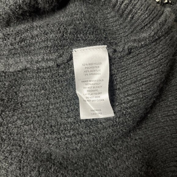 Halogen Women's Embellished Cropped Cardigan Sweater Black Size Medium - Picture 10 of 10